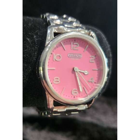 Coach Women’s Pink Dial Stainless Steel Bracelet Watch – Model CA.73.7.14.0751 - Picture 4 of 9